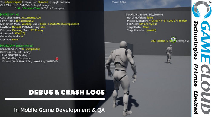 Debugging and crash log collection in mobile games